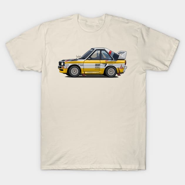 Sport S1 Rally Group B Cartoon T-Shirt by Mario Ramos Rally Art